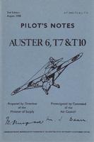 Pilot's Notes Auster Mk 6 T7 and T10